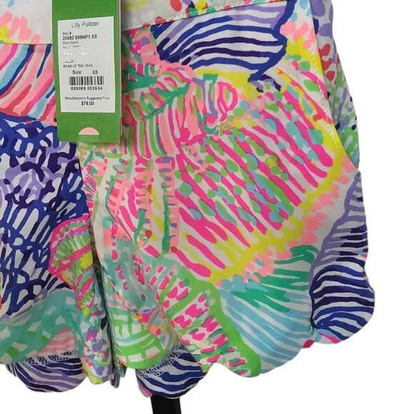 Lilly  Pulitzer Womens Dahlia Shorts Scalloped Size XS NWT Wearable Art Abstract - Picture 7 of 8